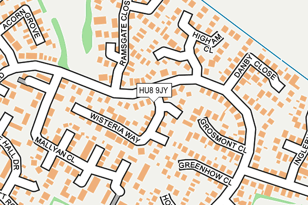 HU8 9JY map - OS OpenMap – Local (Ordnance Survey)