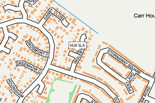 HU8 9LA map - OS OpenMap – Local (Ordnance Survey)