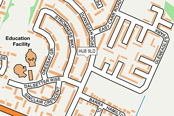 HU8 9LD map - OS OpenMap – Local (Ordnance Survey)