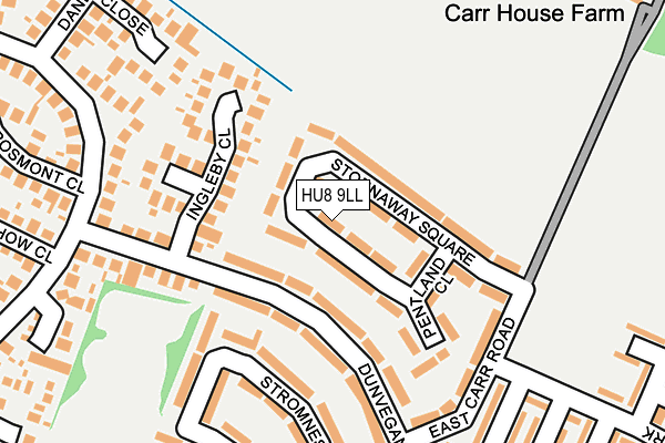 HU8 9LL map - OS OpenMap – Local (Ordnance Survey)