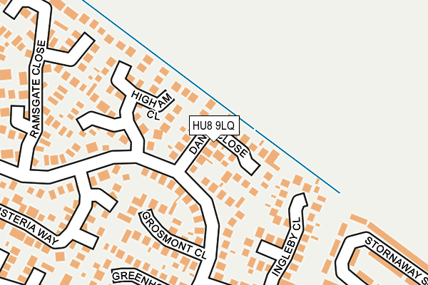 HU8 9LQ map - OS OpenMap – Local (Ordnance Survey)