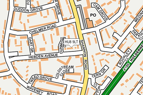 HU8 9LT map - OS OpenMap – Local (Ordnance Survey)