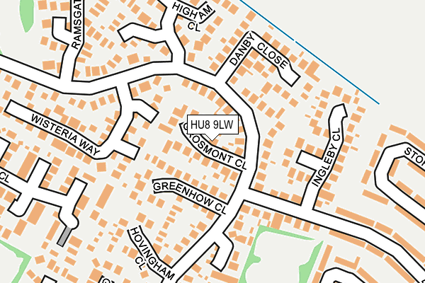HU8 9LW map - OS OpenMap – Local (Ordnance Survey)
