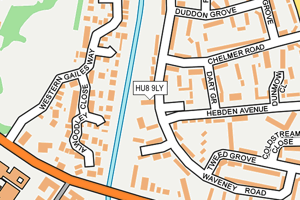HU8 9LY map - OS OpenMap – Local (Ordnance Survey)