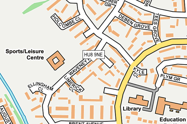 HU8 9NE map - OS OpenMap – Local (Ordnance Survey)