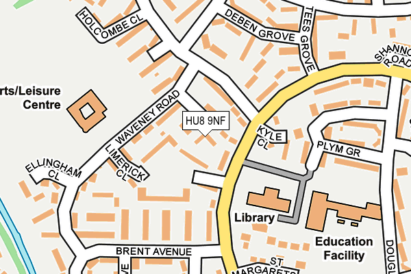 HU8 9NF map - OS OpenMap – Local (Ordnance Survey)