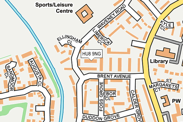 HU8 9NG map - OS OpenMap – Local (Ordnance Survey)