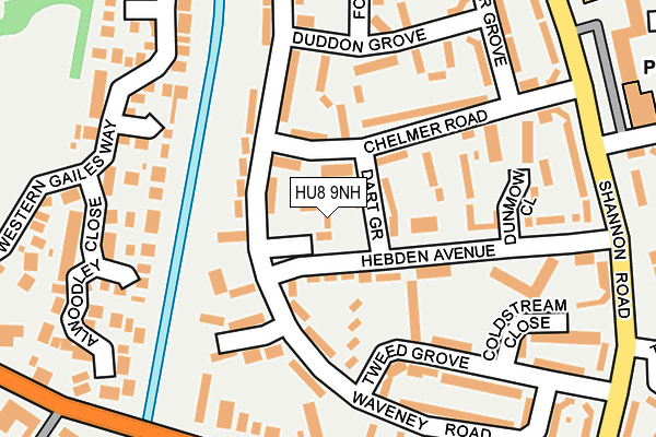 HU8 9NH map - OS OpenMap – Local (Ordnance Survey)