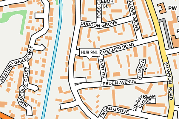 HU8 9NL map - OS OpenMap – Local (Ordnance Survey)