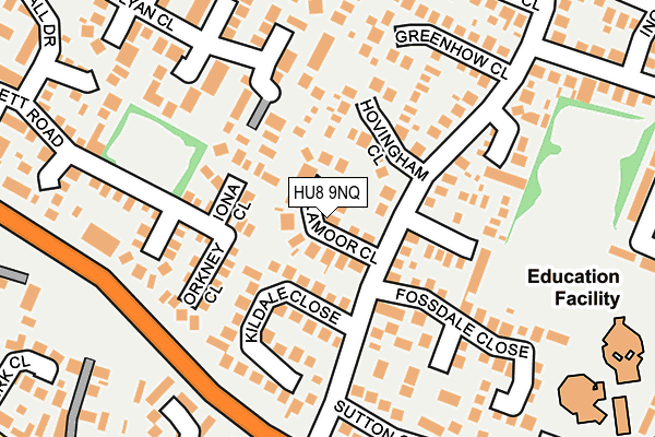 HU8 9NQ map - OS OpenMap – Local (Ordnance Survey)