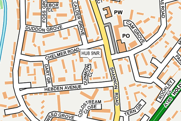 HU8 9NR map - OS OpenMap – Local (Ordnance Survey)