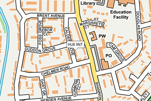 HU8 9NT map - OS OpenMap – Local (Ordnance Survey)