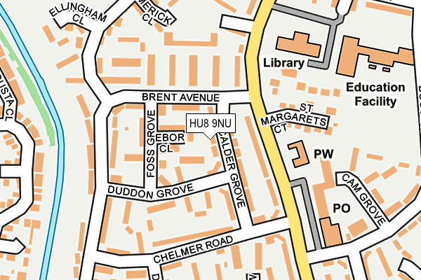 HU8 9NU map - OS OpenMap – Local (Ordnance Survey)