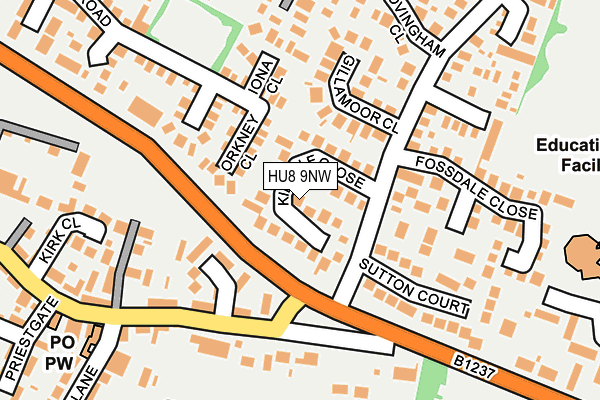 HU8 9NW map - OS OpenMap – Local (Ordnance Survey)