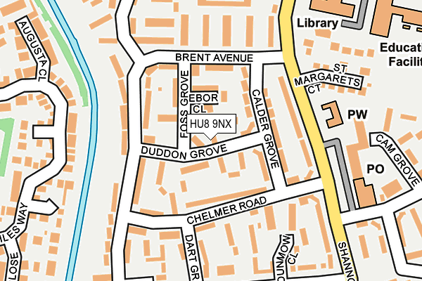 HU8 9NX map - OS OpenMap – Local (Ordnance Survey)