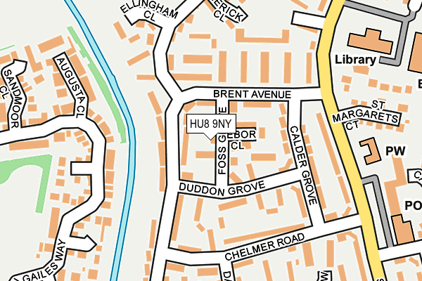 HU8 9NY map - OS OpenMap – Local (Ordnance Survey)