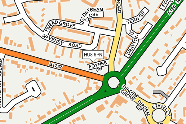 HU8 9PN map - OS OpenMap – Local (Ordnance Survey)