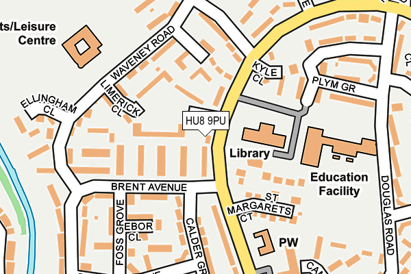 HU8 9PU map - OS OpenMap – Local (Ordnance Survey)