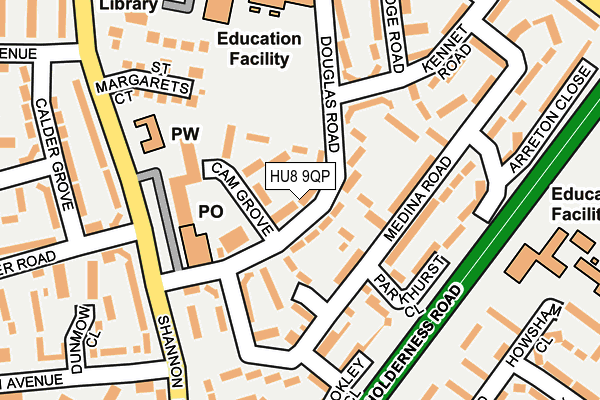 HU8 9QP map - OS OpenMap – Local (Ordnance Survey)