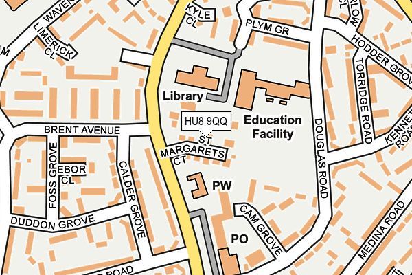 HU8 9QQ map - OS OpenMap – Local (Ordnance Survey)