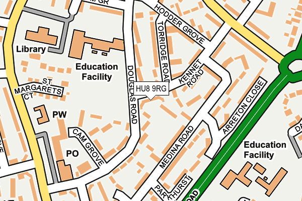 HU8 9RG map - OS OpenMap – Local (Ordnance Survey)