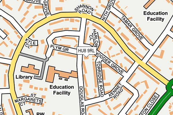 HU8 9RL map - OS OpenMap – Local (Ordnance Survey)