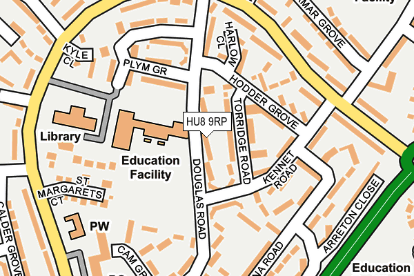 HU8 9RP map - OS OpenMap – Local (Ordnance Survey)