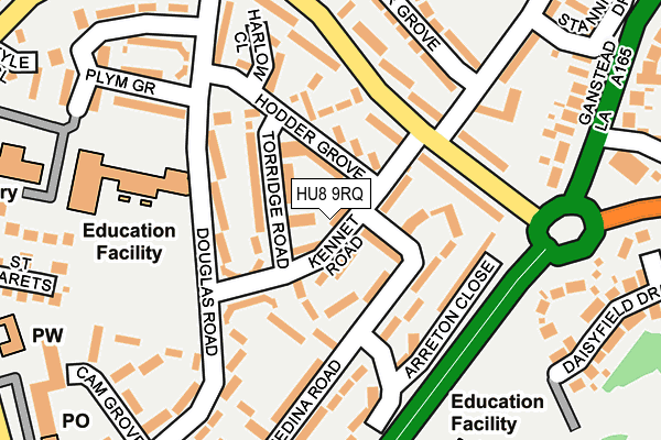 HU8 9RQ map - OS OpenMap – Local (Ordnance Survey)