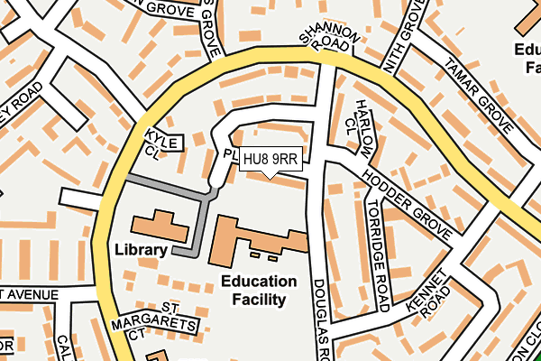 HU8 9RR map - OS OpenMap – Local (Ordnance Survey)