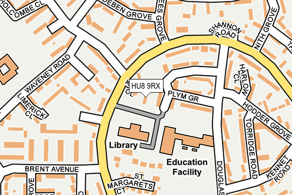 HU8 9RX map - OS OpenMap – Local (Ordnance Survey)