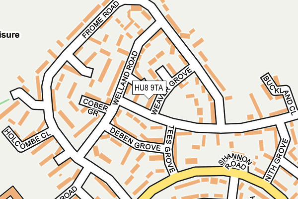 HU8 9TA map - OS OpenMap – Local (Ordnance Survey)