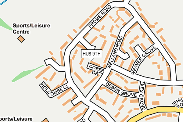 HU8 9TH map - OS OpenMap – Local (Ordnance Survey)