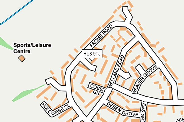 HU8 9TJ map - OS OpenMap – Local (Ordnance Survey)