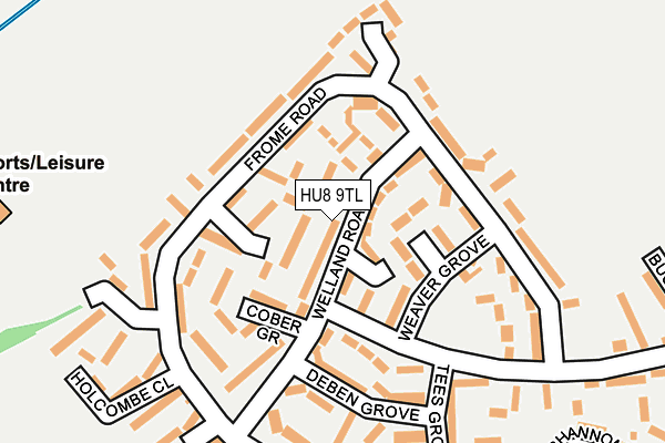 HU8 9TL map - OS OpenMap – Local (Ordnance Survey)