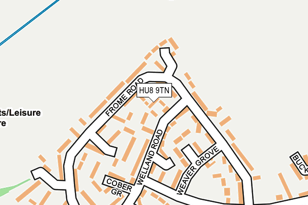 HU8 9TN map - OS OpenMap – Local (Ordnance Survey)