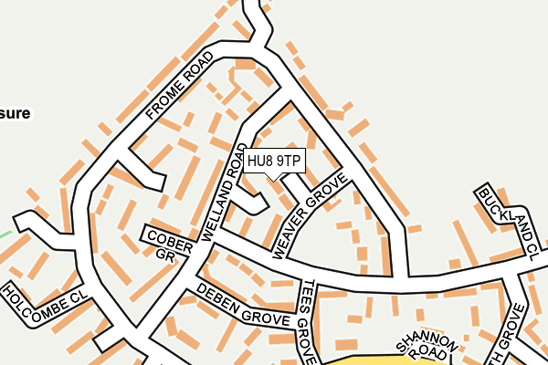 HU8 9TP map - OS OpenMap – Local (Ordnance Survey)