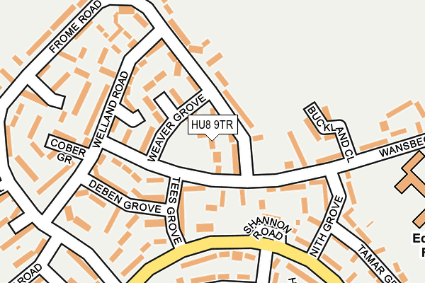 HU8 9TR map - OS OpenMap – Local (Ordnance Survey)