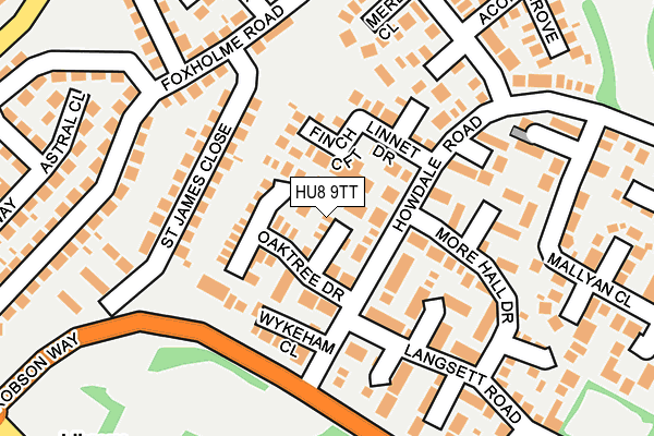 HU8 9TT map - OS OpenMap – Local (Ordnance Survey)