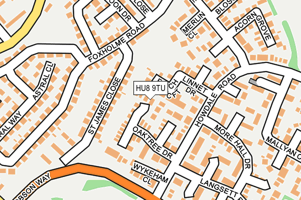 HU8 9TU map - OS OpenMap – Local (Ordnance Survey)