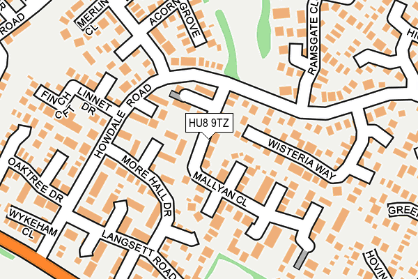 HU8 9TZ map - OS OpenMap – Local (Ordnance Survey)