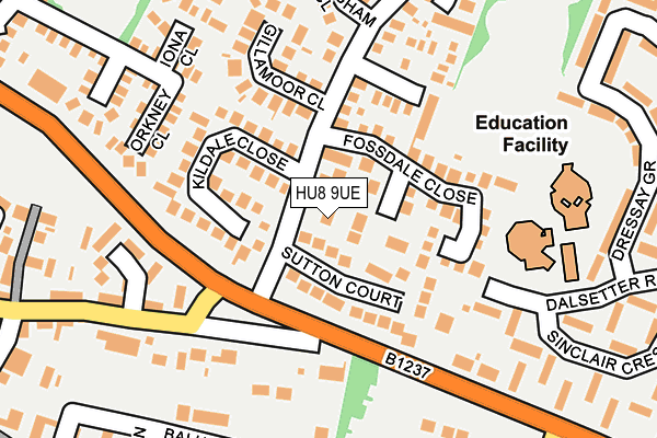 HU8 9UE map - OS OpenMap – Local (Ordnance Survey)