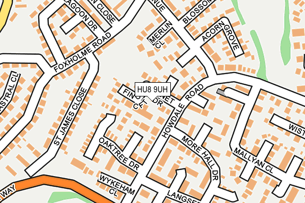 HU8 9UH map - OS OpenMap – Local (Ordnance Survey)