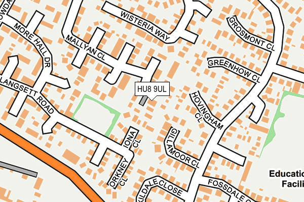 HU8 9UL map - OS OpenMap – Local (Ordnance Survey)