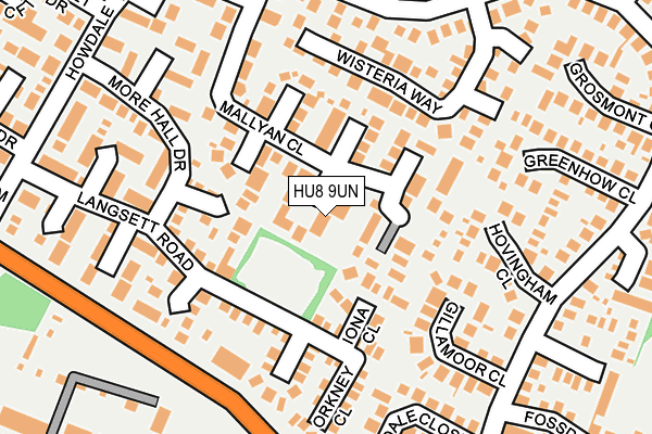 HU8 9UN map - OS OpenMap – Local (Ordnance Survey)