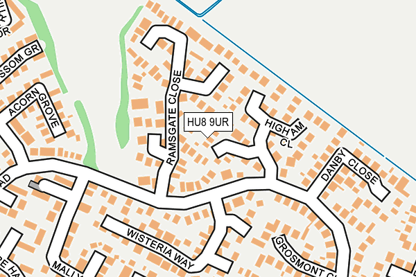 HU8 9UR map - OS OpenMap – Local (Ordnance Survey)