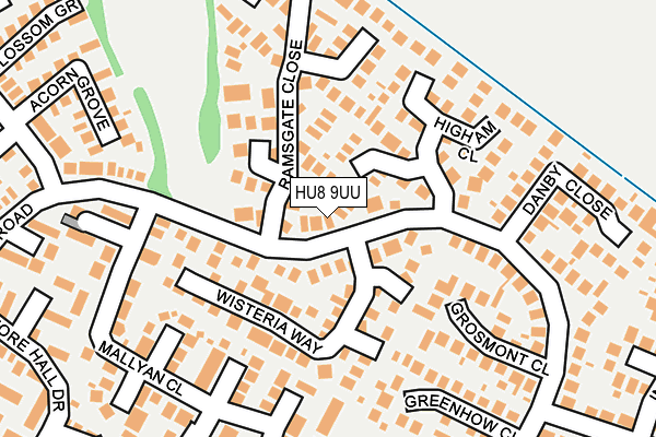 HU8 9UU map - OS OpenMap – Local (Ordnance Survey)