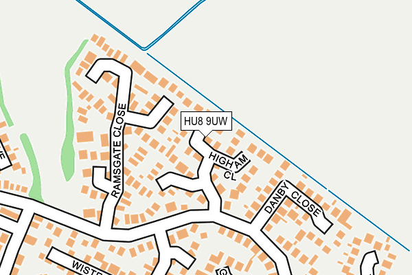 HU8 9UW map - OS OpenMap – Local (Ordnance Survey)