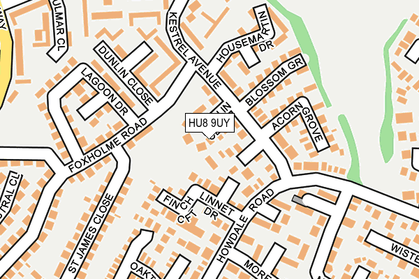 HU8 9UY map - OS OpenMap – Local (Ordnance Survey)