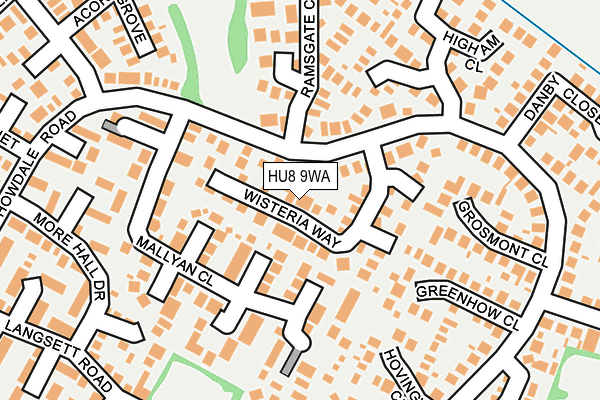 HU8 9WA map - OS OpenMap – Local (Ordnance Survey)