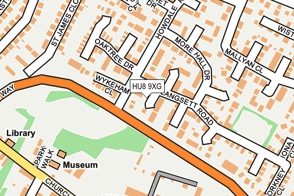 HU8 9XG map - OS OpenMap – Local (Ordnance Survey)